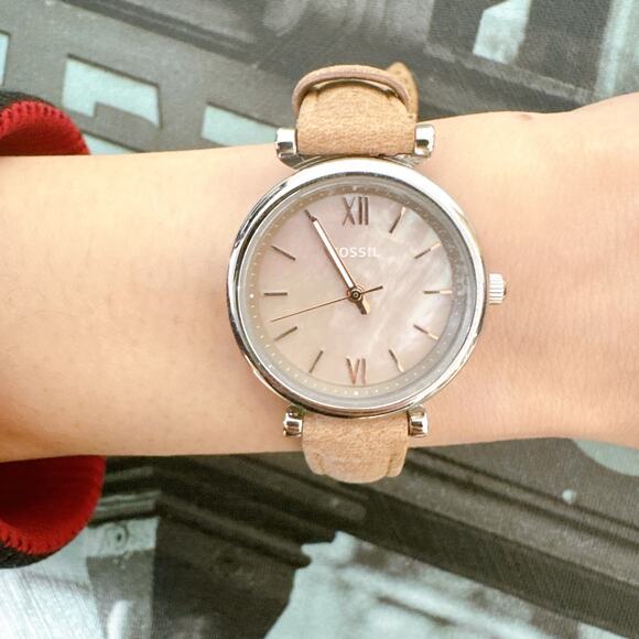 Fossil ES4530 Women\'s Brown Leather Analog Dial Quartz Genuine Watch